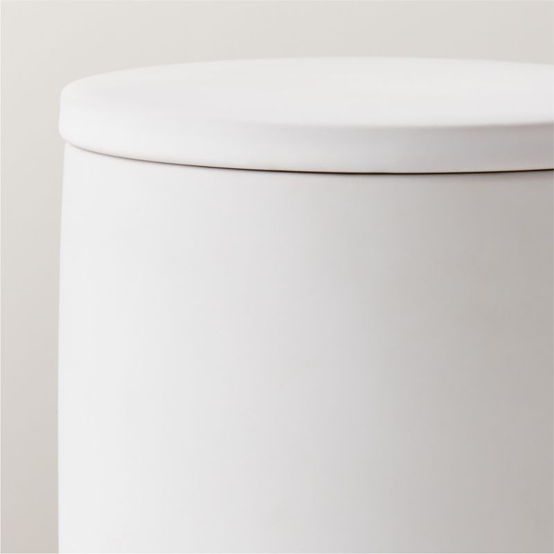 Rubber-Coated White Canister - image 2 of 3