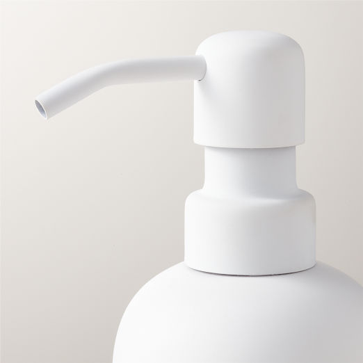 Rubber-Coated White Soap Pump 8oz