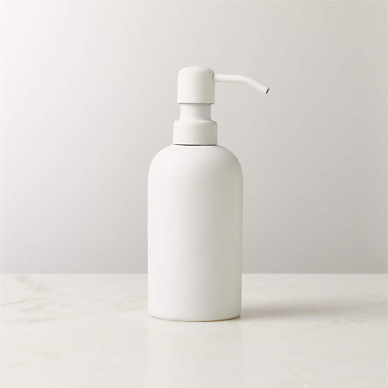 Rubber-Coated White Soap Pump 8 oz