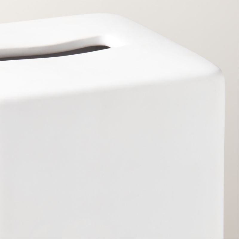 Rubber-Coated White Tissue Box Cover - image 3 of 4