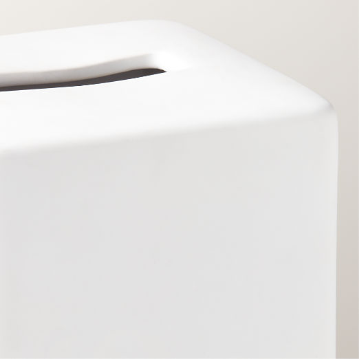 Rubber-Coated White Tissue Box Cover