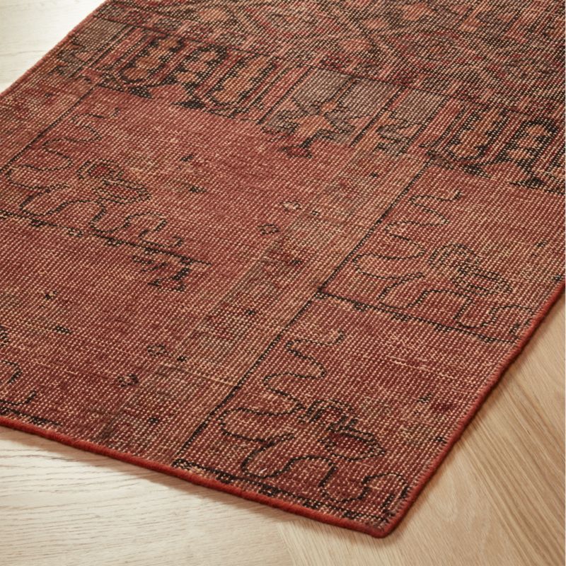 Rubie Hand-Knotted Red Cotton/Wool Runner Rug 2.5'x8' - image 2 of 3