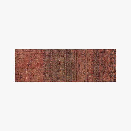 Rubie Hand-Knotted Red Cotton/Wool Runner Rug 2.5'x8'