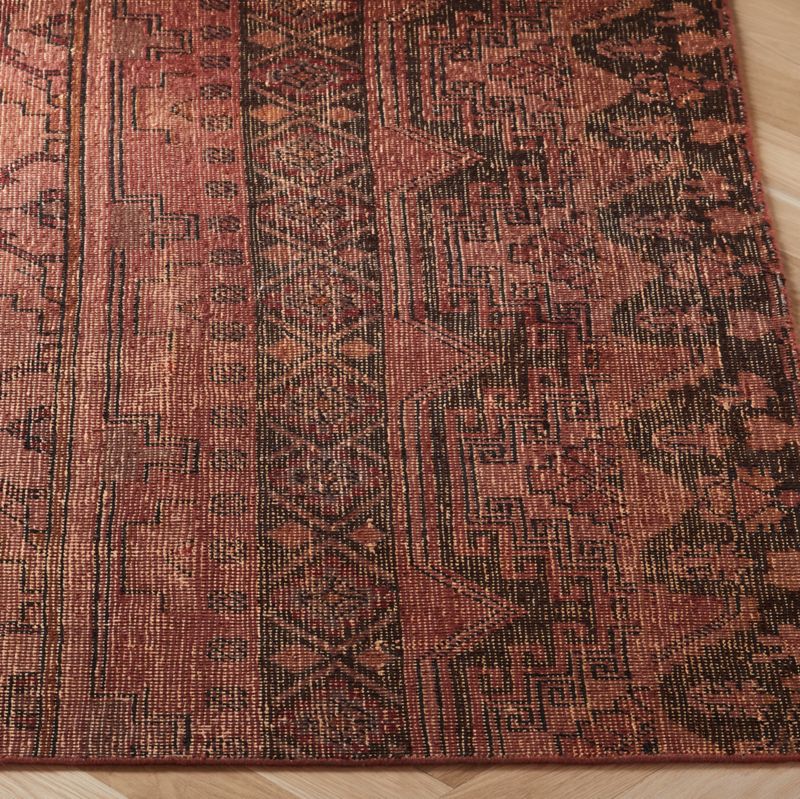 Rubie Hand-Knotted Red Cotton/Wool Area Rug 5'x8' - image 2 of 7