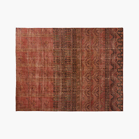 Rubie Hand-Knotted Red Cotton/Wool Area Rug 8'x10'