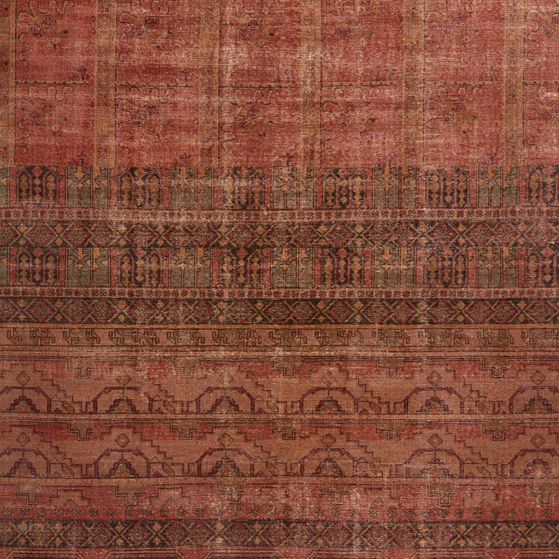 Rubie Hand-Knotted Red Cotton/Wool Rug Swatch 12"x12" - image 0 of 6