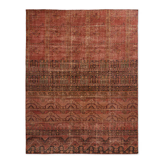 Rubie Hand-Knotted Red Cotton/Wool Area Rug 9'x12'