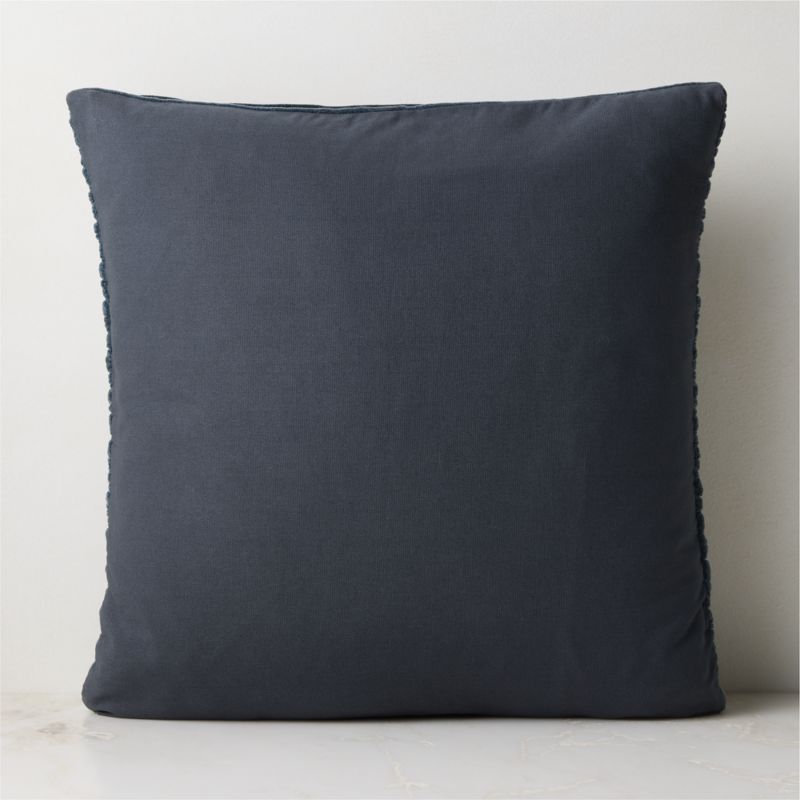 Ruched Navy Velvet Throw Pillow with Down-Alternative Insert 20"x20" by Todd Snyder - image 2 of 5