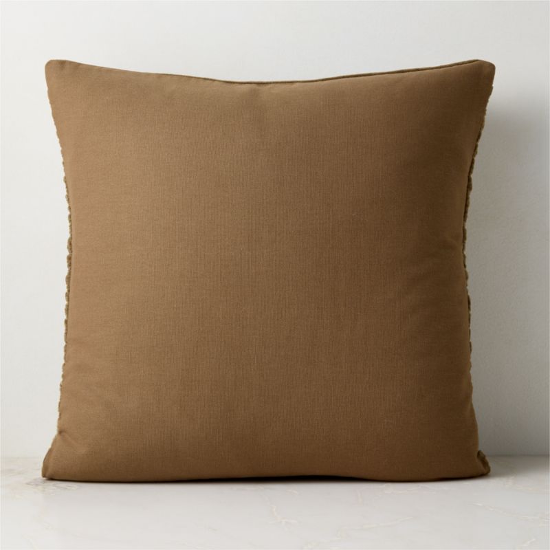 Ruched Olive Green Velvet Throw Pillow with Down-Alternative Insert 20"x20" by Todd Snyder - image 2 of 4