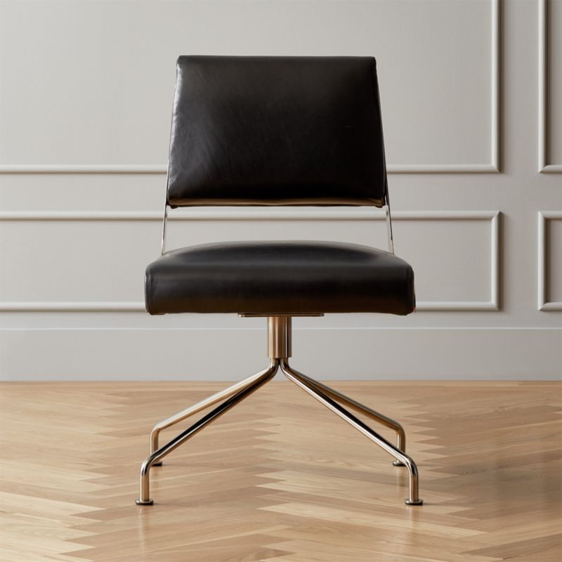 Rue Cambon Leather Office Chair Reviews Cb2