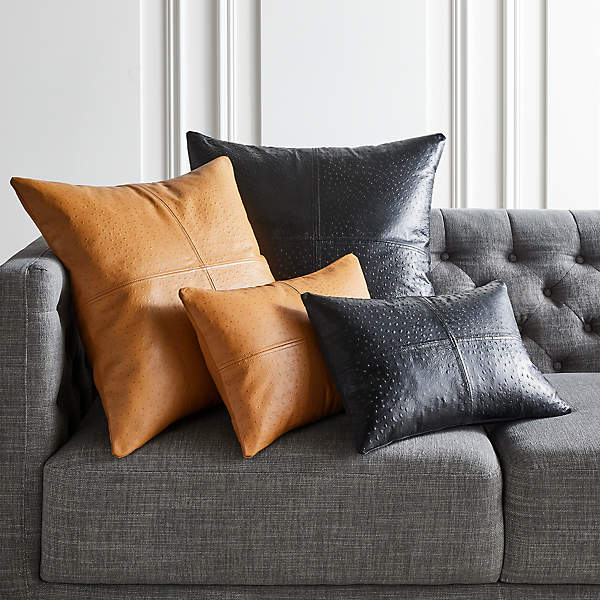 Modern leather clearance pillows