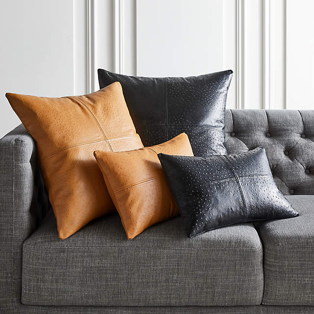 Throw best sale pillows leather