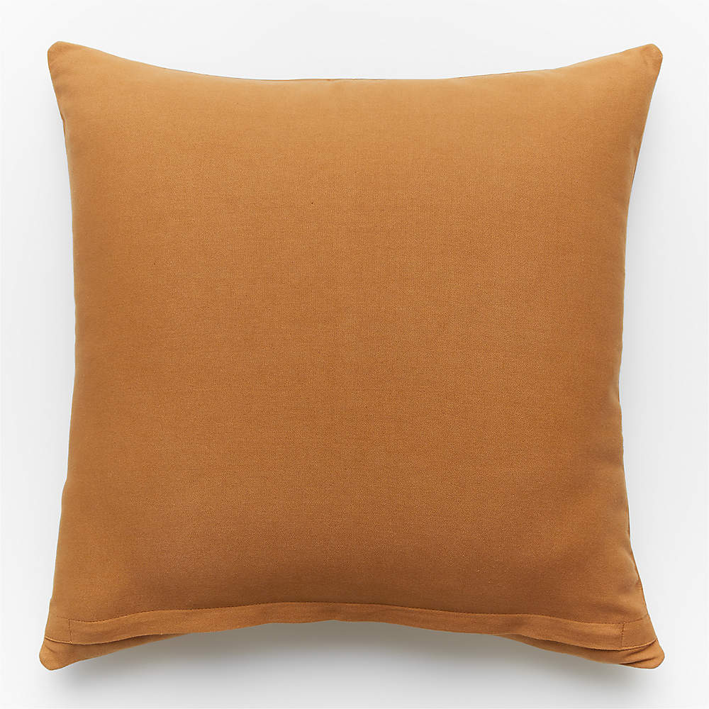 Surat Brown Embossed Leather Throw Pillow with Down-Alternative Insert 18''  + Reviews