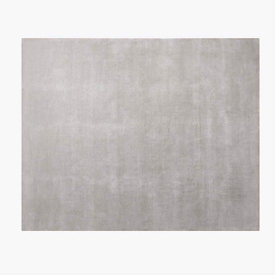 Ruena Handloomed Light Grey New Zealand Wool Area Rug 10'x14'