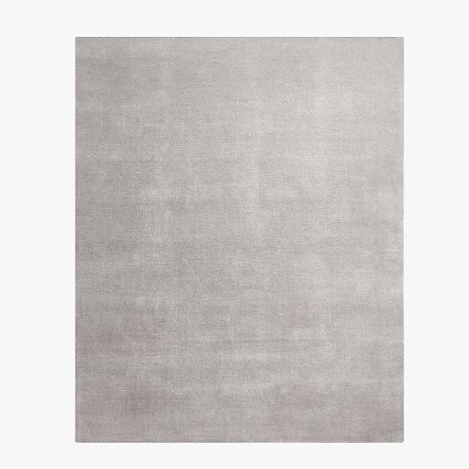 Ruena Handloomed Light Grey New Zealand Wool Area Rug 10'x14'