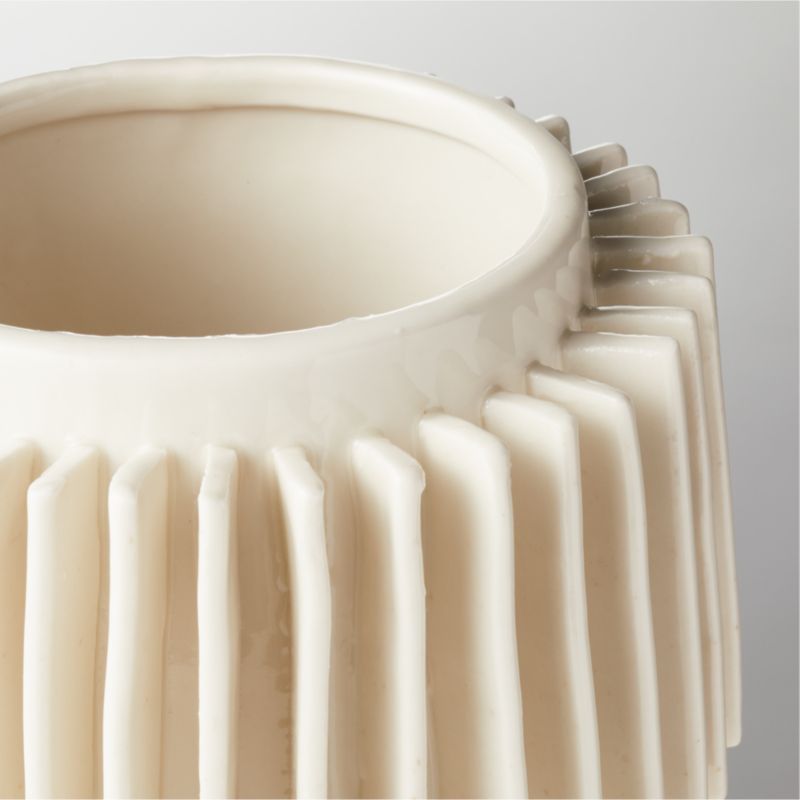 Ruff White Porcelain Vase - image 2 of 9