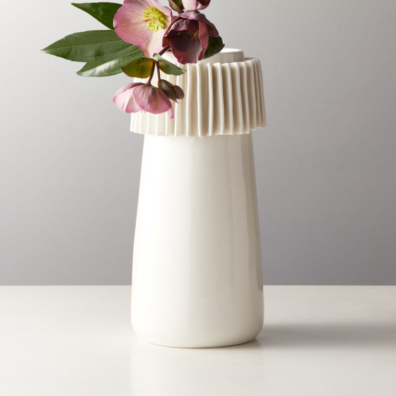 View Ruff White Porcelain Vase details