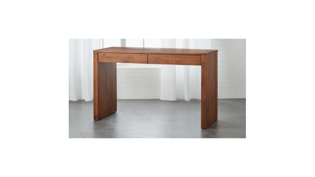 Runway Acacia Wood Desk + Reviews CB2