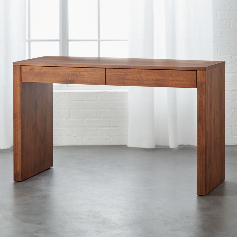 Runway Acacia Wood Desk + Reviews | CB2