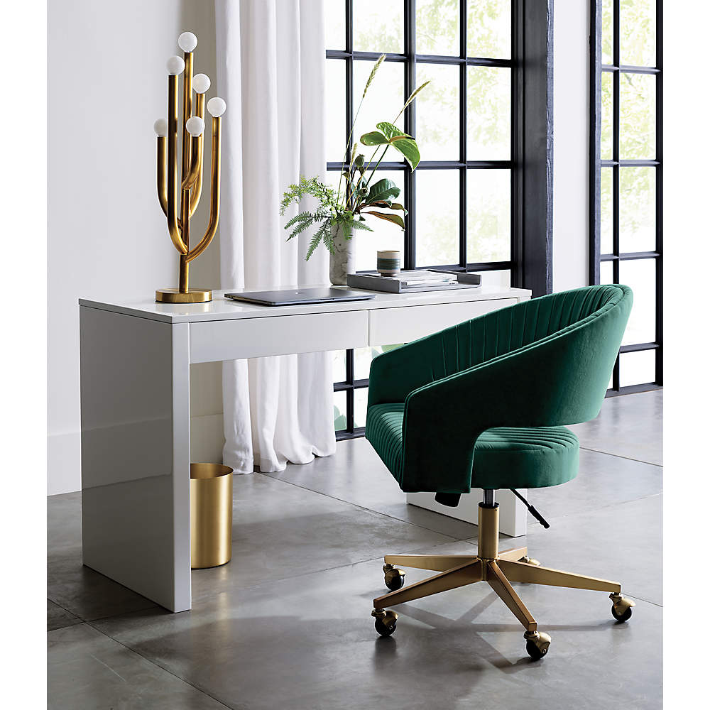 cb2 green chair