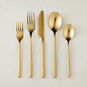 Rush 20-Piece Brushed Gold Flatware Set