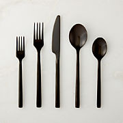 Abe 20-Piece Brushed Black Flatware Set