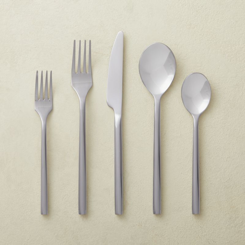 View Rush 20-Piece Shiny Silver Flatware Set details