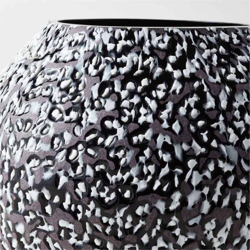 Ruslia Grey and White Speckled Glass Vase - image 2 of 5