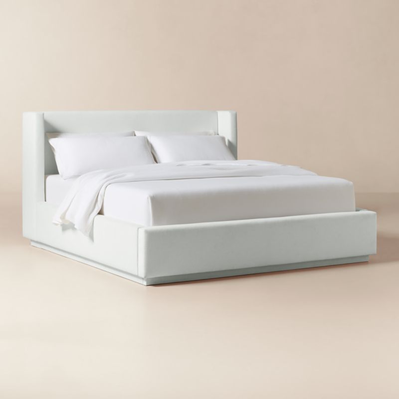 Russell Ivory Upholstered King Storage Bed - image 2 of 9