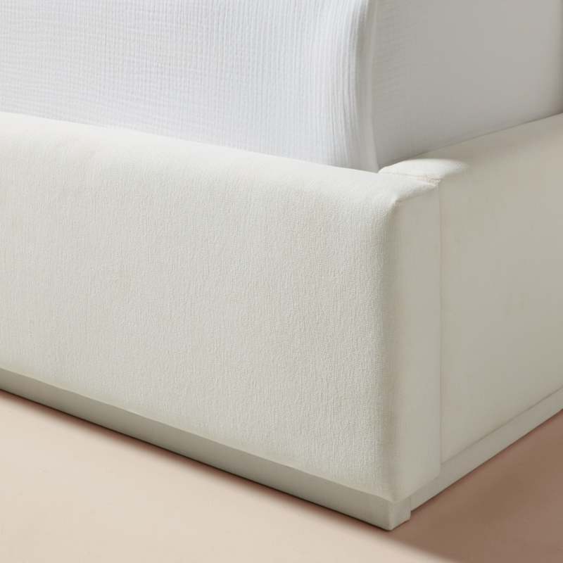 Russell Ivory Performance Chenille Upholstered King Storage Bed - image 7 of 10
