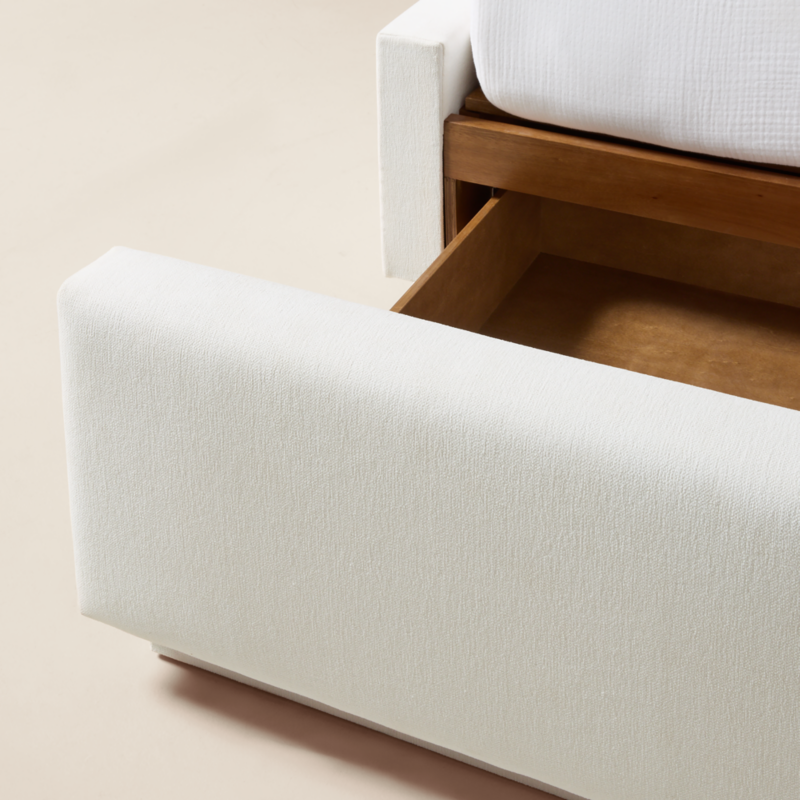 Russell Ivory Performance Chenille Upholstered King Storage Bed - image 8 of 10
