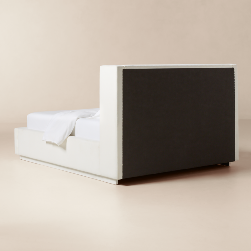 Russell Ivory Performance Chenille Upholstered Queen Storage Bed - image 6 of 11
