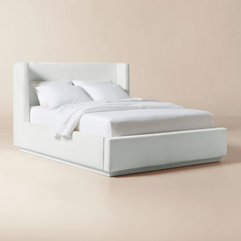 Russell Ivory Upholstered Queen Storage Bed - image 2 of 9