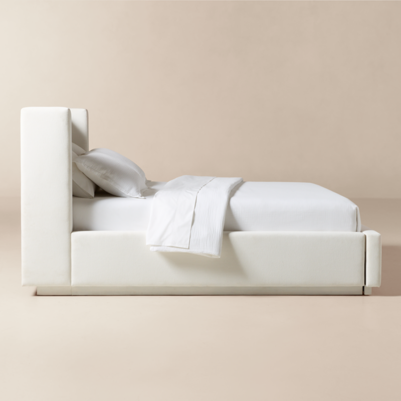Russell Ivory Performance Chenille Upholstered Queen Storage Bed - image 5 of 11
