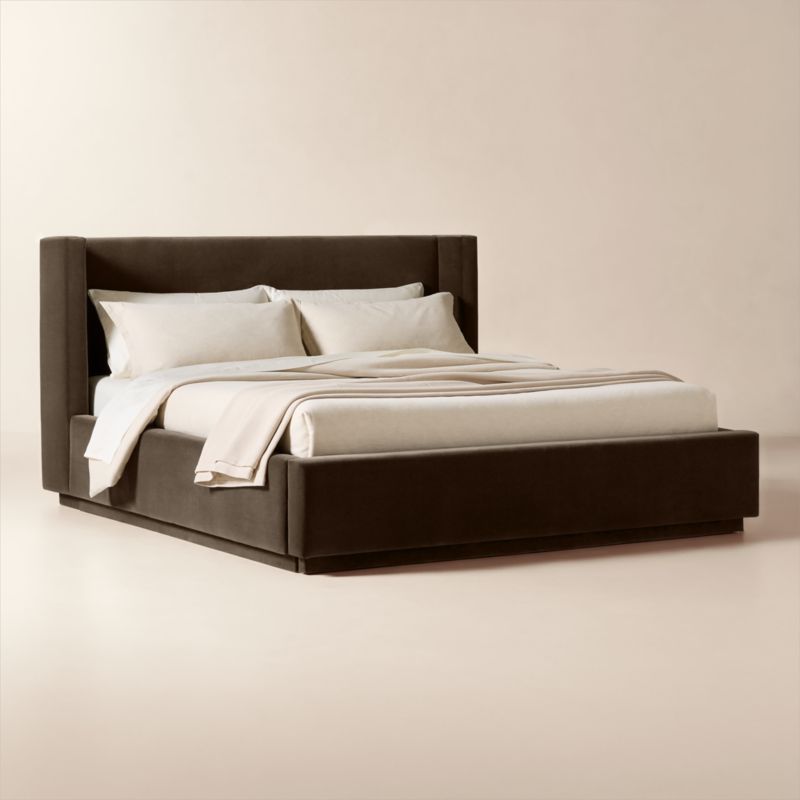 Russell Mink Faux Mohair King Storage Bed - image 4 of 11