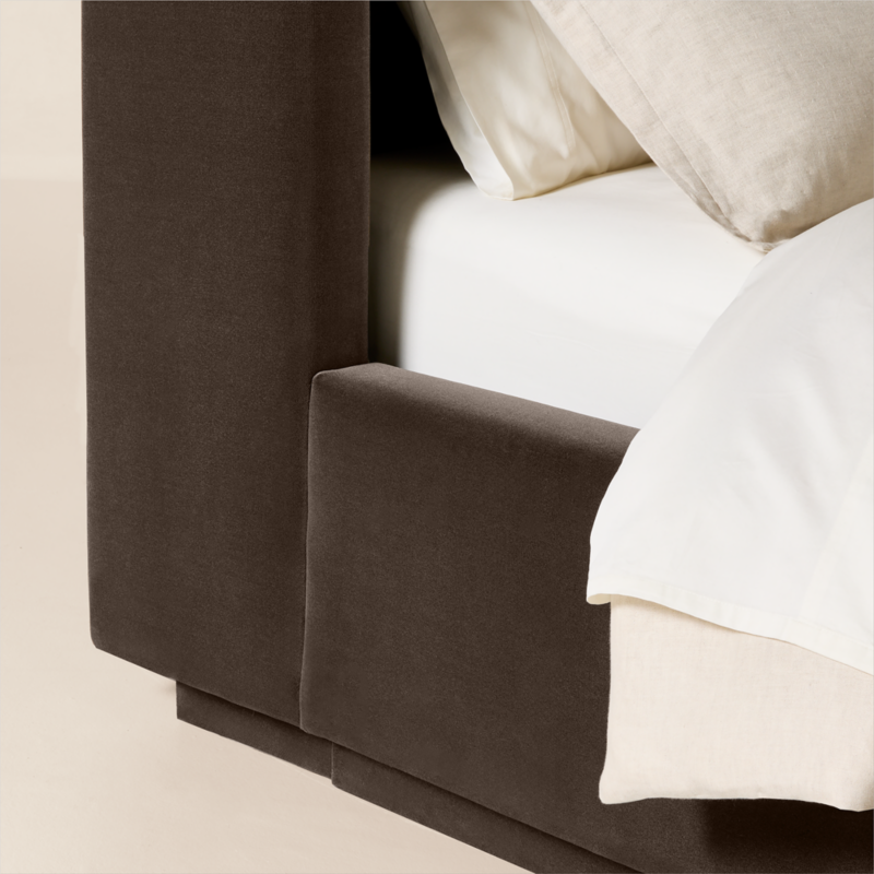 Russell Mink Faux Mohair Upholstered Queen Storage Bed - image 9 of 11