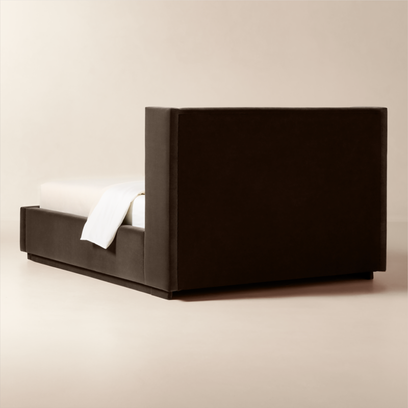 Russell Mink Faux Mohair Upholstered Queen Storage Bed - image 6 of 11