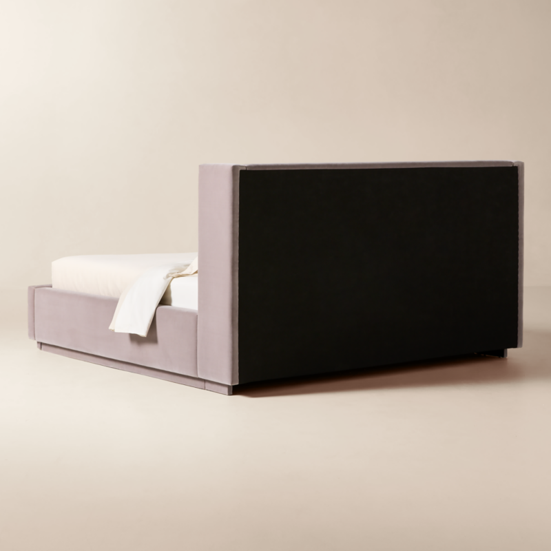 Russell Dusty Lilac Velvet Upholstered King Storage Bed - image 6 of 11