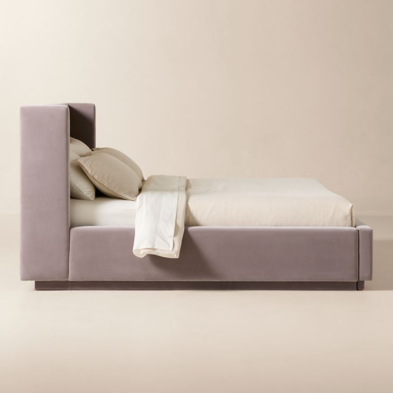 Russell Dusty Lilac Velvet King Storage Bed - image 4 of 9