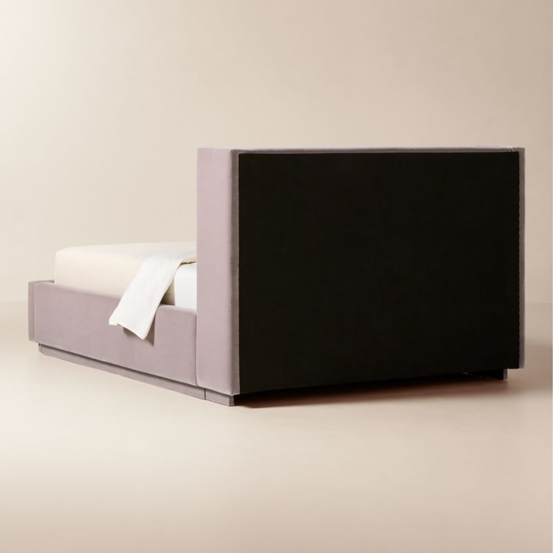 Russell Dusty Lilac Velvet Queen Storage Bed - image 6 of 9
