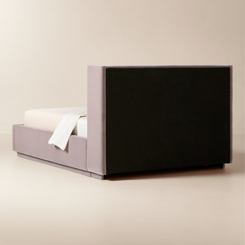 Russell Dusty Lilac Velvet Upholstered Queen Storage Bed - image 6 of 11