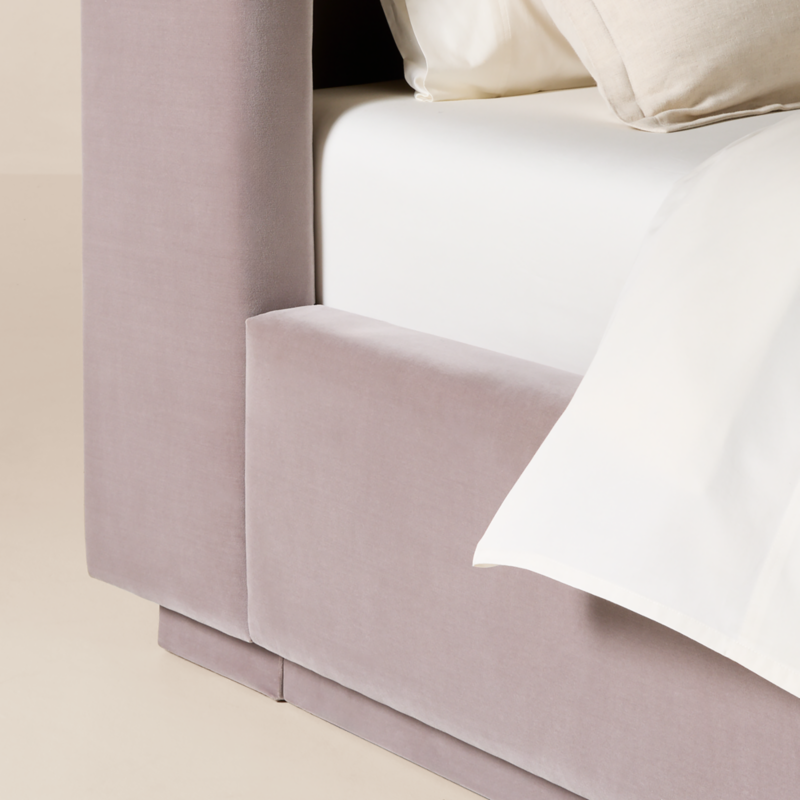 Russell Dusty Lilac Velvet Upholstered King Storage Bed - image 7 of 11