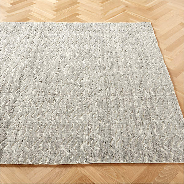 Handknotted Grey, Black, and Cream Hunting Tiger Rug, 3'6x5