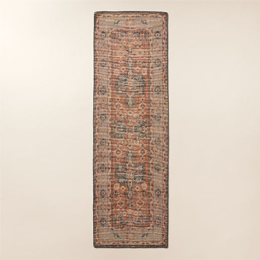 Rylee Hand-Knotted Red Wool Runner Rug 2.5'x8'