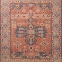 Rylee Hand-Knotted Red Wool Rug Swatch 12"x12"