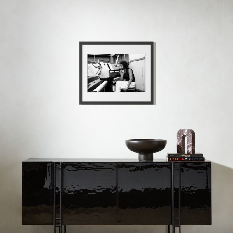 'Aretha at the Piano' Photographic Print in Black Frame 25.5"x21.5" - image 3 of 5