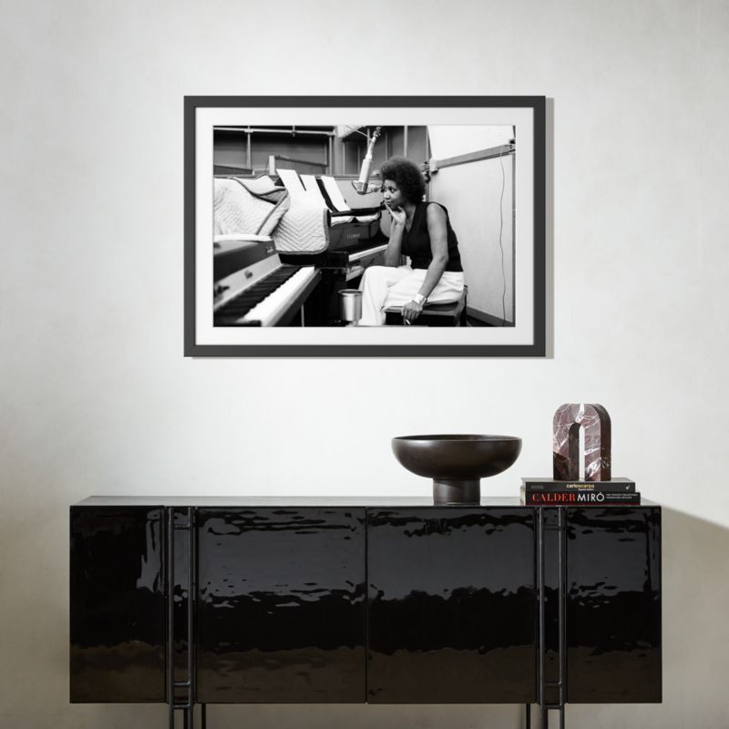 'Aretha at the Piano' Photographic Print in Black Frame 21.5"x17.5" - image 4 of 5