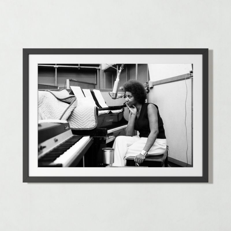 'Aretha at the Piano' Photographic Print in Black Frame 21.5"x17.5" - image 2 of 5