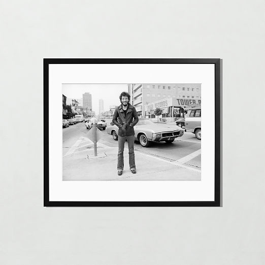 'Bruce Springsteen on Sunset Strip' Photographic Print in Black Frame 21"x17"