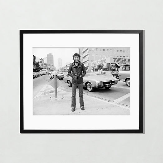 'Bruce Springsteen on Sunset Strip' Photographic Print in Black Frame 25"x21"